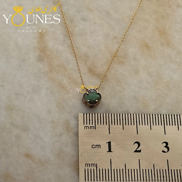 گردنبند طلا ونکلیف سنگی شفق قطبی